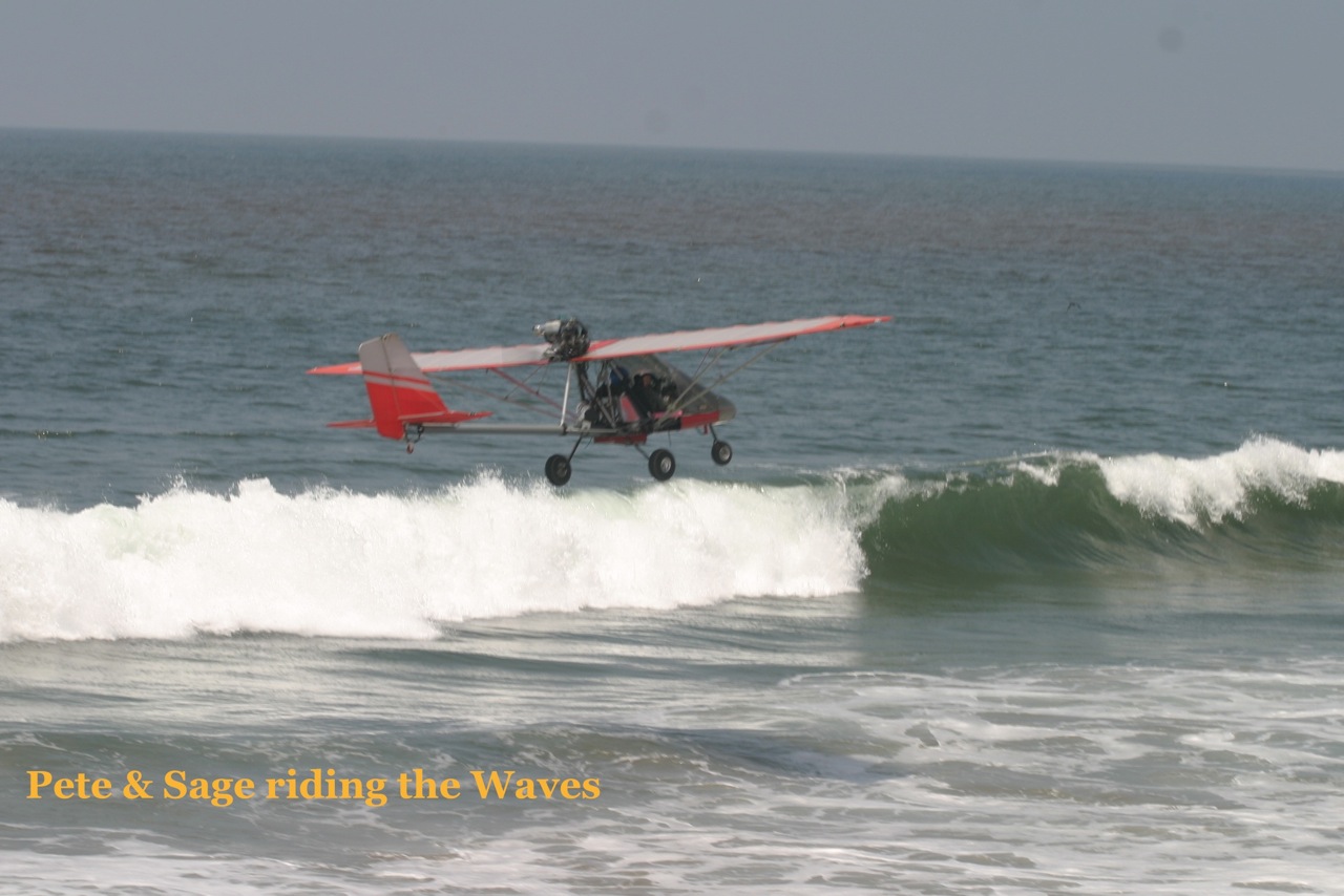 Flying the waves